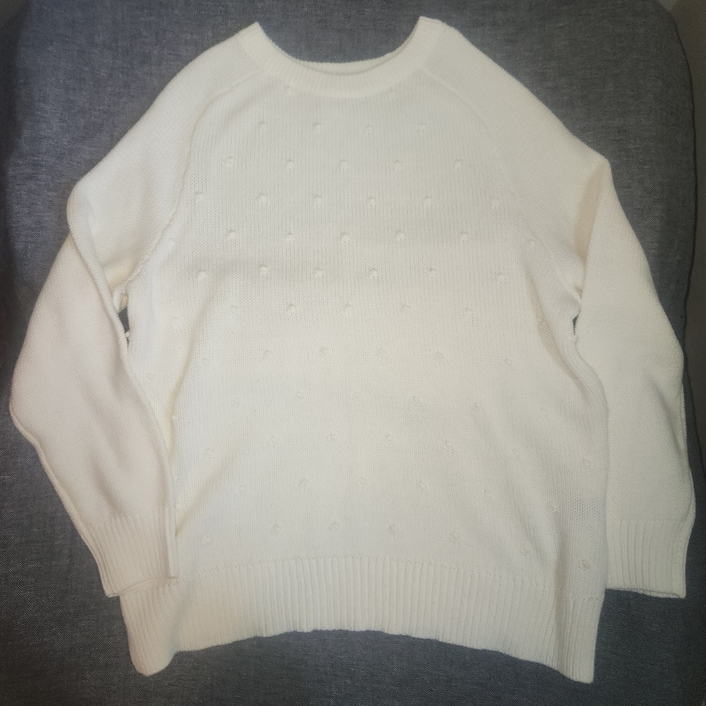 Old Navy Puff Stitch Pattern Crewneck Knit Sweater, Women's Size XL